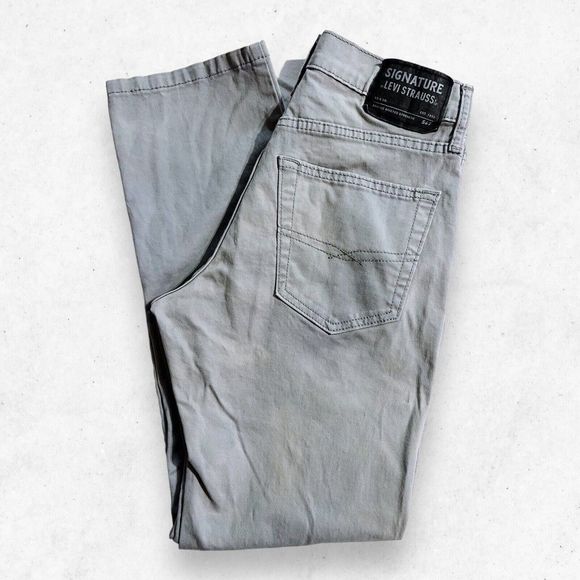 Signature Levi Strauss Jeans Men's Size 28x30 Gray S67 Athletic Cut Pants - Picture 12 of 12